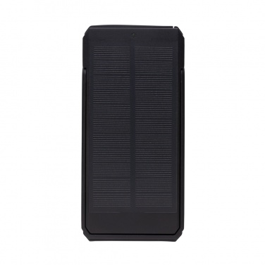 Logotrade werbemittel das Foto: Skywave 10000mAh Solarpowerbank aus RCS recycelt. Kunststoff