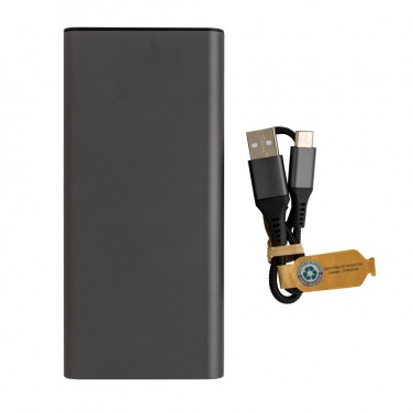 Logotrade Werbegeschenke das Foto: Terra 20.000mAh 20W Powerbank aus RCS recyceltem Aluminium