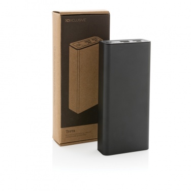 Logotrade Werbegeschenke das Foto: Terra 20.000mAh 20W Powerbank aus RCS recyceltem Aluminium