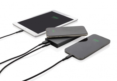 Logotrade Werbegeschenke das Foto: Terra 10.000mAh 18W Powerbank aus RCS  Alu, 10W Wireless