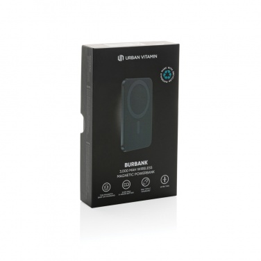 Logotrade Werbeartikel das Foto: Urban Vitamin Burbank 3000mAh Powerbank aus RCS Plastik/Alu