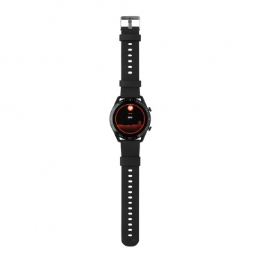 Logotrade werbemittel das Foto: Runde Fit Watch aus RCS recyceltem TPU