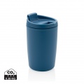 GRS recycelter PP-Becher mit Flip-Deckel, Blau