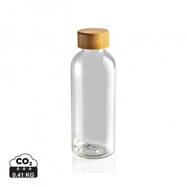 : RCS rPET Flasche mit Bambus-Deckel