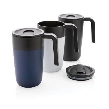 : GRS recycelte PP und Stainless Steel Tasse mit Griff