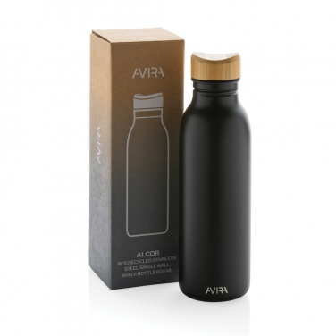 Logotrade Werbeartikel das Foto: Avira Alcor 600ml Wasserflasche aus RCS rec. Stainless-Steel