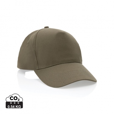 Logotrade Werbeartikel das Foto: Impact 5 Panel Kappe aus 190gr rCotton mit AWARE™ Tracer