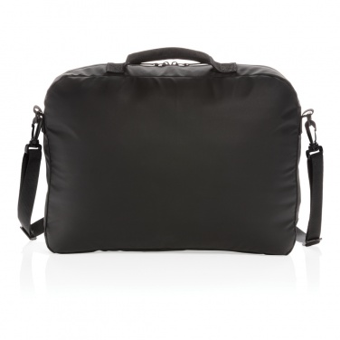 Logotrade Werbeartikel das Foto: Fashion schwarze 15,6" Laptoptasche, PVC-frei