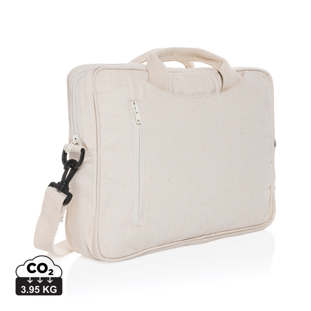 Logotrade werbemittel das Foto: Laluka AWARE™ 15.4" Laptop-Tasche aus recycelter Baumwolle