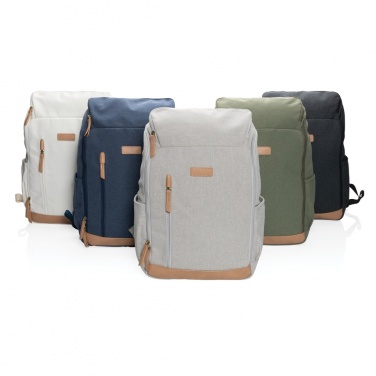 Logotrade Werbeartikel das Foto: Impact AWARE™ 16 oz. r recyceltem canvas 15" Laptop-Rucksack