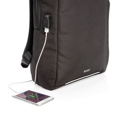 Logotrade Werbegeschenke das Foto: Swiss Peak AWARE™ RFID und USB A-Laptop-Rucksack