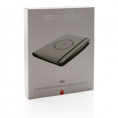 Logotrade werbemittel das Foto: Air 5W Wireless Charging Notizbuch A5 mit 5000 mAh Powerbank