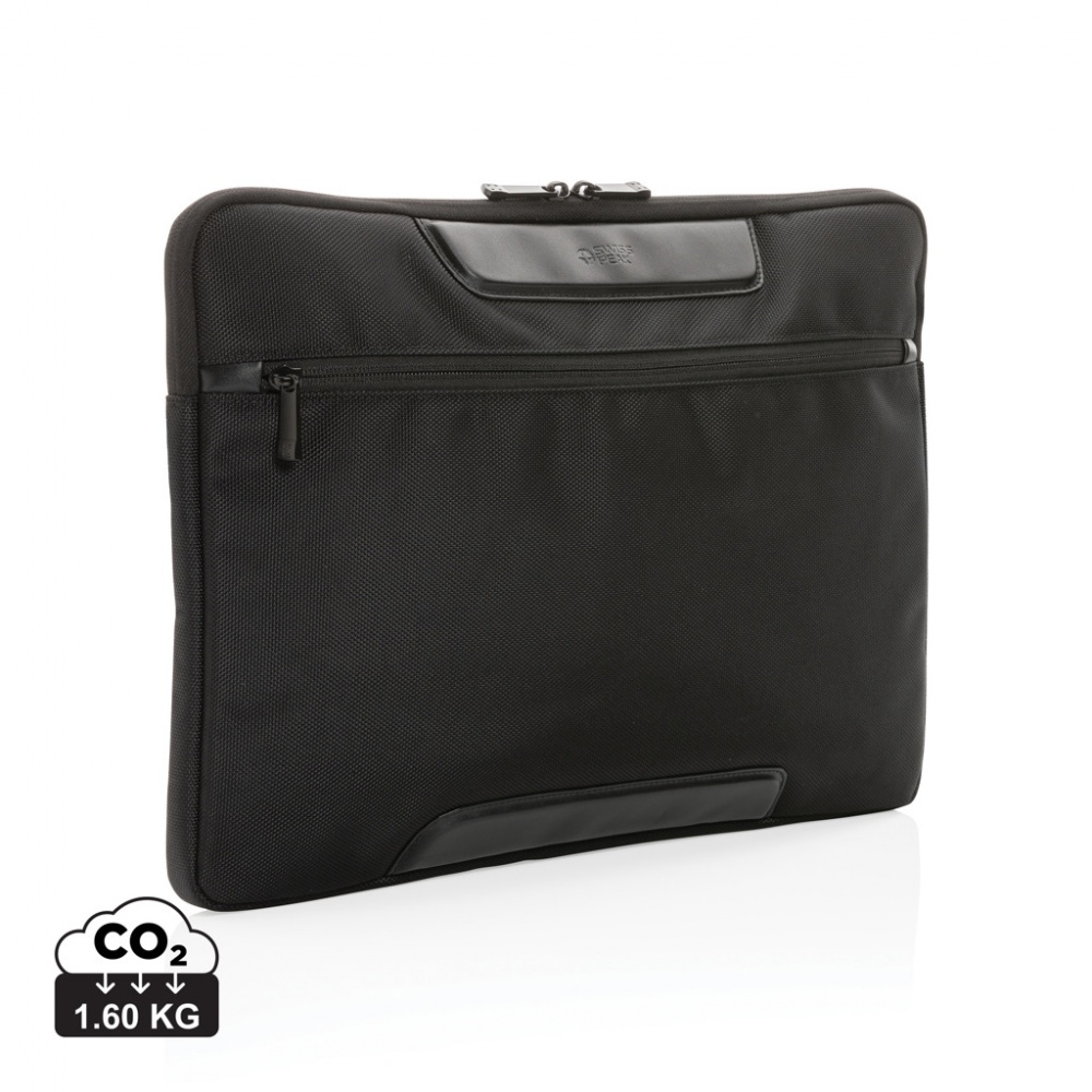 Logotrade Logogeschenke das Foto: Swiss Peak AWARE™ RPET Voyager 15.6" Laptop-Sleeve