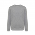 Iqoniq Etosha Lightweight Sweater aus recycelter Baumwolle, Anthrazit meliert hell