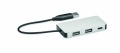 3 Port USB Hub, Silber