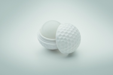 Logotrade Firmengeschenke das Foto: Lippenbalsam Golfball