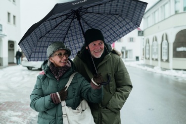 Logotrade Werbeartikel das Foto: 23" faltbarer Regenschirm