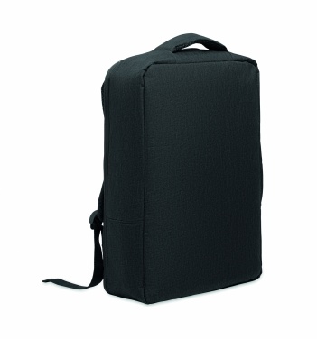 Logotrade werbemittel das Foto: Ein sicherer 15-Zoll-Laptop-Rucksack aus 300D RPET mit einer 210D RPET-Fütterung und individuell anpassbarem Druck