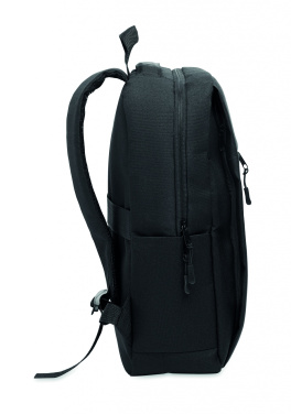 Logotrade Firmengeschenke das Foto: Ein Rucksack aus 600D RPET-Polyester mit 210D-Futter und individuell anpassbarem Druck