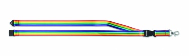 Logotrade Werbeartikel das Foto: Regenbogen Lanyard RPET