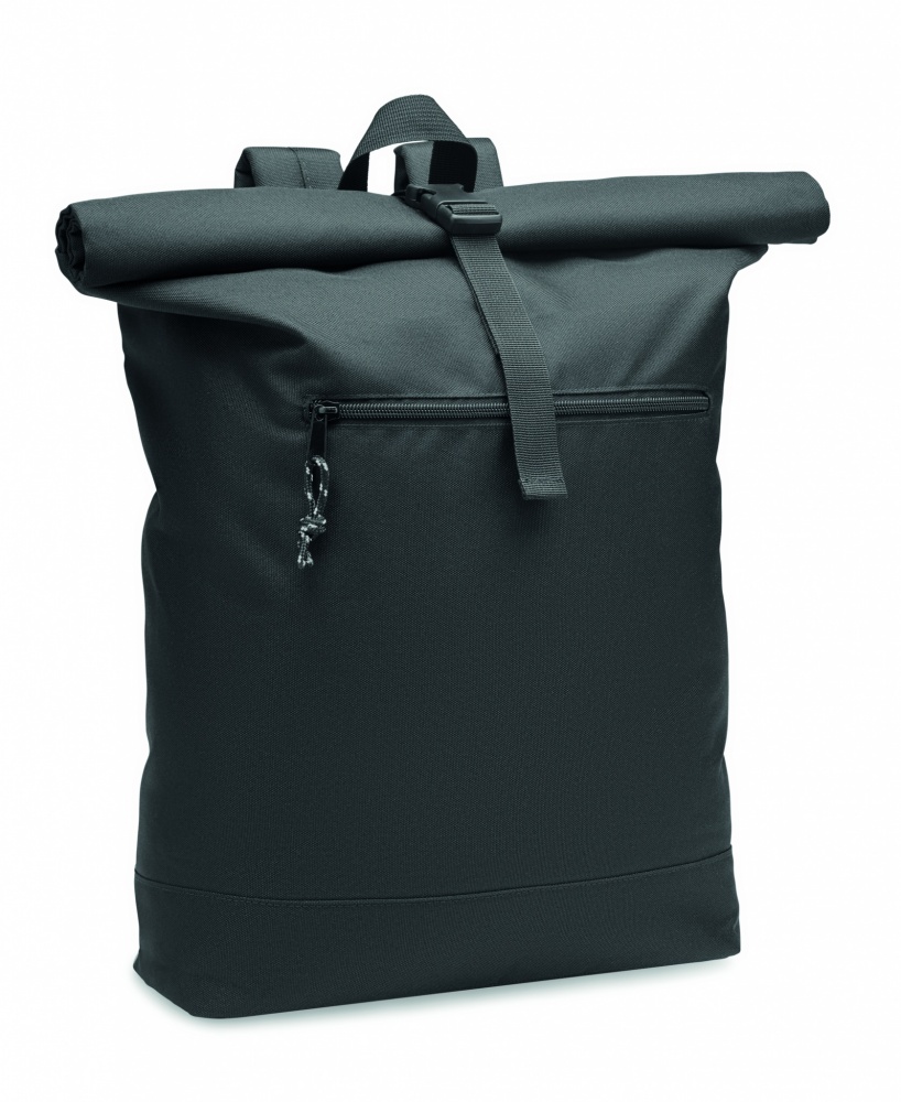 Logotrade Werbeartikel das Foto: Rolltop-Rucksack 600D RPET