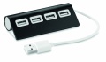 4 Port USB Hub, Schwarz