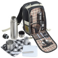 Luxuriöser Picknick-Rucksack mit Kühltasche GEORGIA, Schwarz