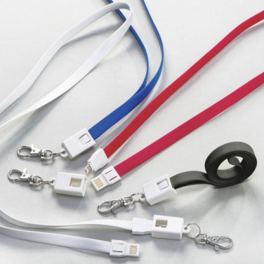 Logotrade Werbegeschenke das Foto: Lanyard mit USB-Kabel LE PORT