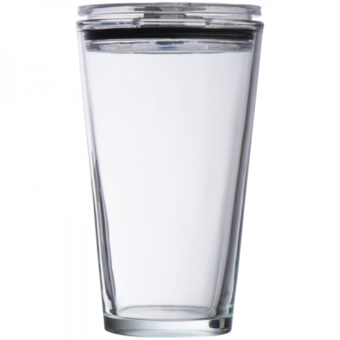 Logotrade Geschäftsgeschenke das Foto: Glasbecher mit Deckel WATTENSCHEID 400 ml