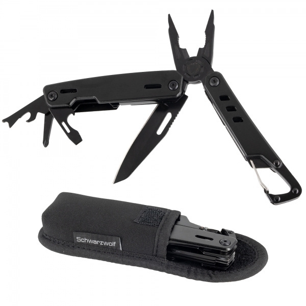 Logotrade Werbeartikel das Foto: Multitool NOBLE Schwarzwolf