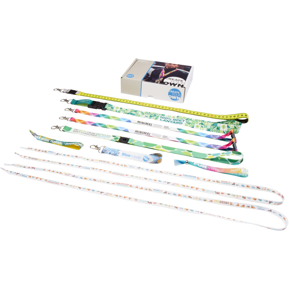 Logotrade Werbeartikel das Foto: Musterbox mit Sublimation Lanyards