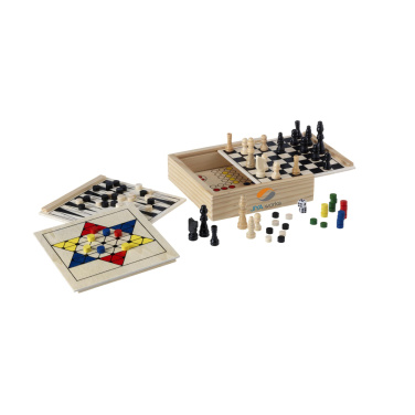 Logotrade Werbeartikel das Foto: WoodGame 5-in-1 Spielset