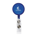 BadgeClip-Ausweishalter, transparent blau