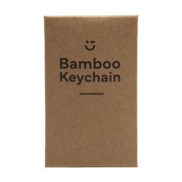 Logotrade Werbegeschenke das Foto: Rechteckiger Schlüsselanhänger Bamboo Key