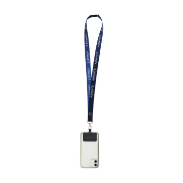 Logotrade Firmengeschenke das Foto: Lanyard Sublimation Safety RPET 2 cm mit Patch