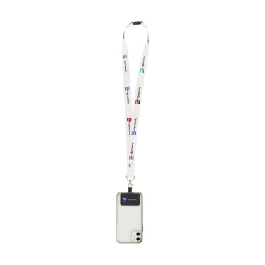 Logotrade Werbeartikel das Foto: Lanyard Sublimation Safety RPET 2 cm mit Patch