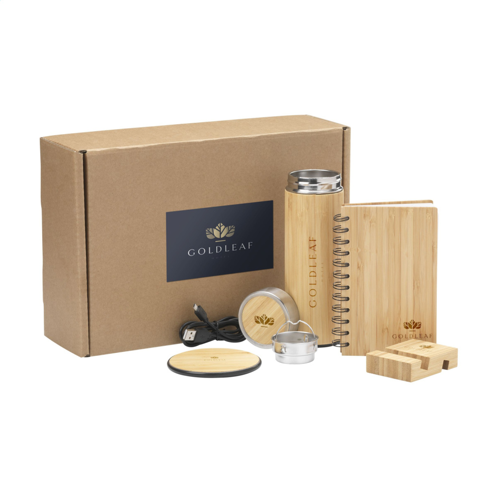 Logotrade Werbeartikel das Foto: Merch-Set Bamboo Boost