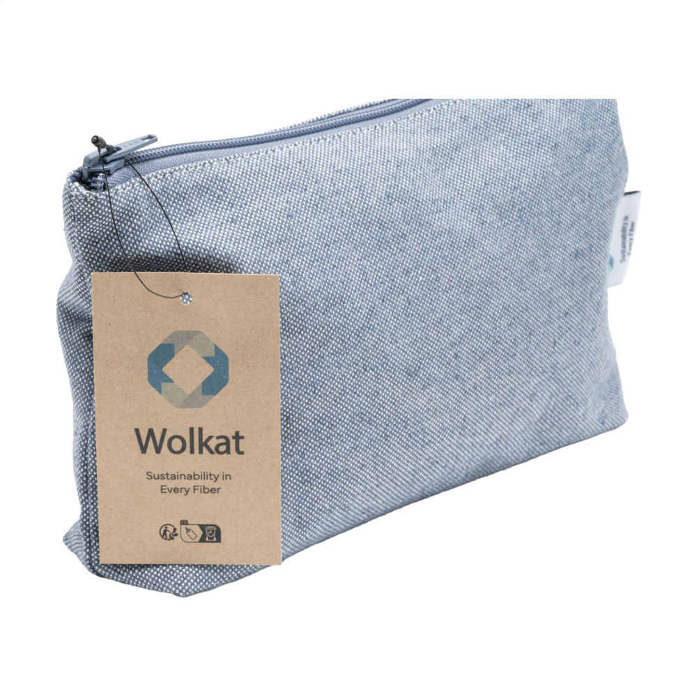 Logotrade Geschäftsgeschenke das Foto: Wolkat Safi Kosmetiktasche aus recyceltem Textil