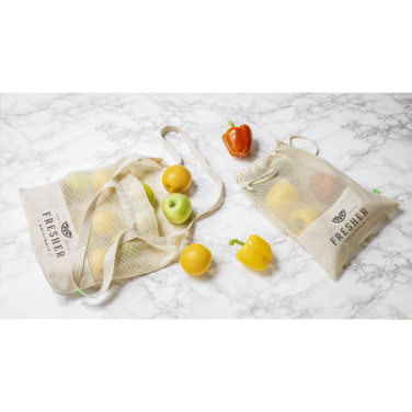 Logotrade Werbeartikel das Foto: Natura Organic GOTS Mesh Bag (120 g/m²) Obstbeutel