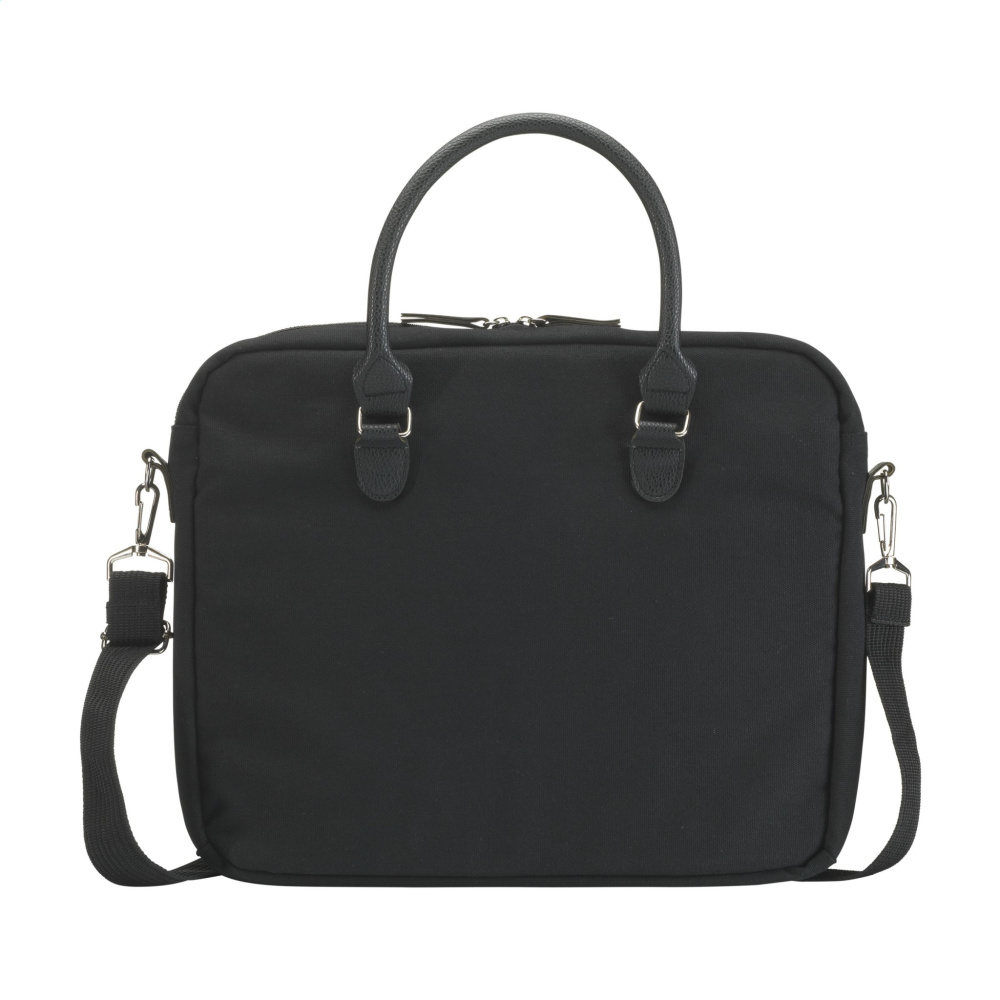 Logotrade Werbegeschenke das Foto: Denver 15,6-Zoll-Laptoptasche aus recyceltem Canvas