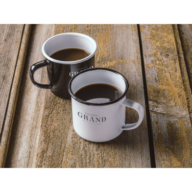 Logotrade Werbegeschenke das Foto: Retro Emaille Tasse 350 ml