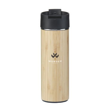 Logotrade Werbeartikel das Foto: Sakura 360 ml Bambus Thermoflasche/Thermobecher