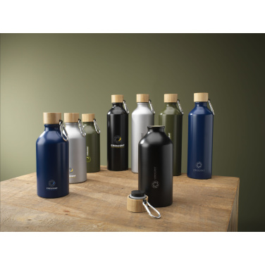 Logotrade werbemittel das Foto: AluBamboo GRS Recycled Alu 750 ml Wasserflasche