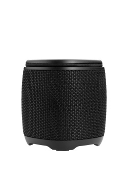 Logotrade Werbeartikel das Foto: Bluetooth-Lautsprecher HERMON Schwarzwolf