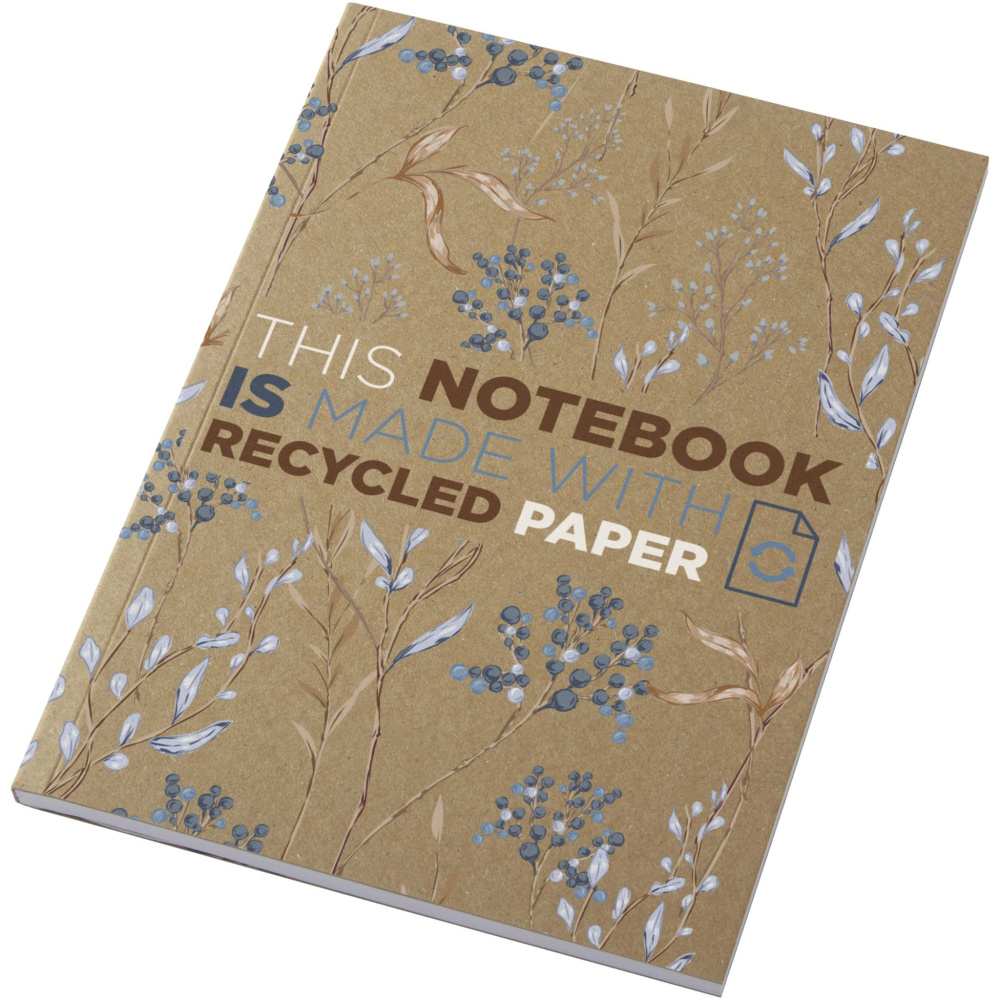 Logotrade Logogeschenke das Foto: Novella Austen A5 Softcover Notizbuch aus recyceltem Kraftpapier – 50 Blatt