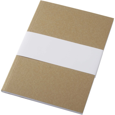 Logotrade Werbeartikel das Foto: Novella Austen A5 Softcover Notizbuch aus recyceltem Kraftpapier – 50 Blatt