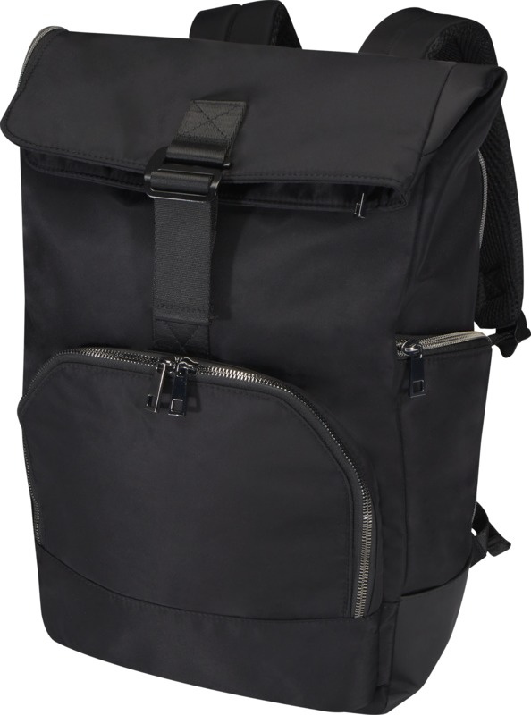 Logotrade Geschäftsgeschenke das Foto: Rhine 15" Rolltop-Rucksack aus recyceltem GRS-Material 18 L