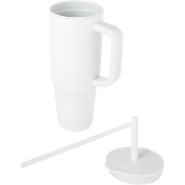 Logotrade Werbegeschenke das Foto: Brady 900 ml RCS-zertifizierter Isolierbecher mit Silikon Trinkhalm