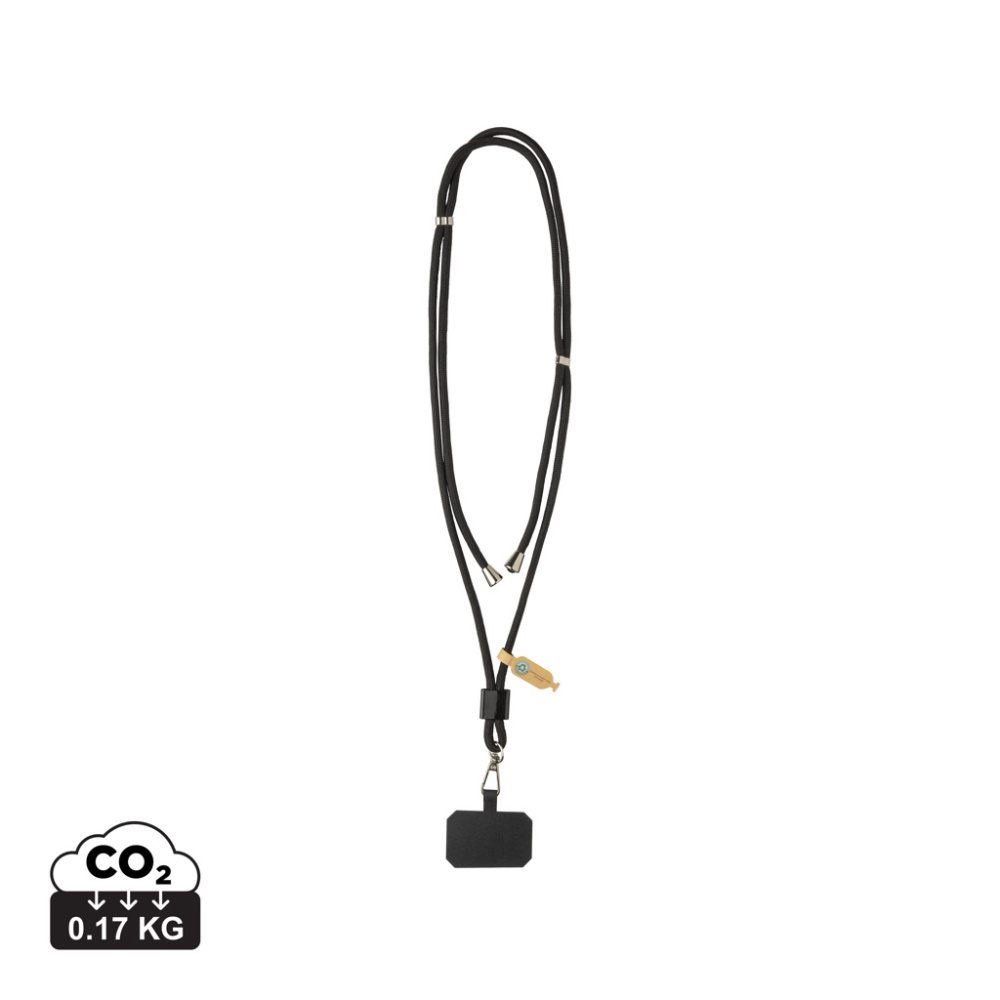 Logotrade Werbegeschenke das Foto: CarryLoop verstellbares Handyband aus RCS rec. PET