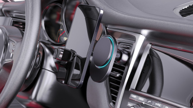 Logotrade Logogeschenke das Foto: PowerCruze magnetischer 15W Autohalter aus RCS rec. ABS